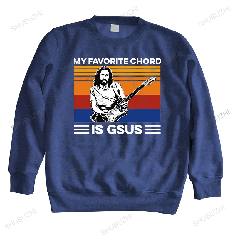 

male cotton spring sweatshirts Favorite Chord is GSUS Jesus Gitarre spielen Vintagemale High Quality streetwear brand hoodies