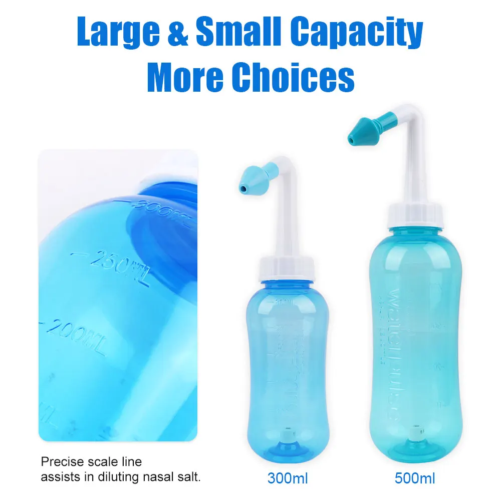 300/ 500ML Nose Wash System Nasal Pressure Rinse Neti Pot Nose Treatment Nose Wash Cleaner