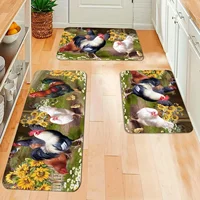 Farmhouse Rooster Kitchen Floor Mat Entrance Doormat Decor Carpet for Living Room Hallway Balcony Rugs Non-slip Bathroom Mat 1
