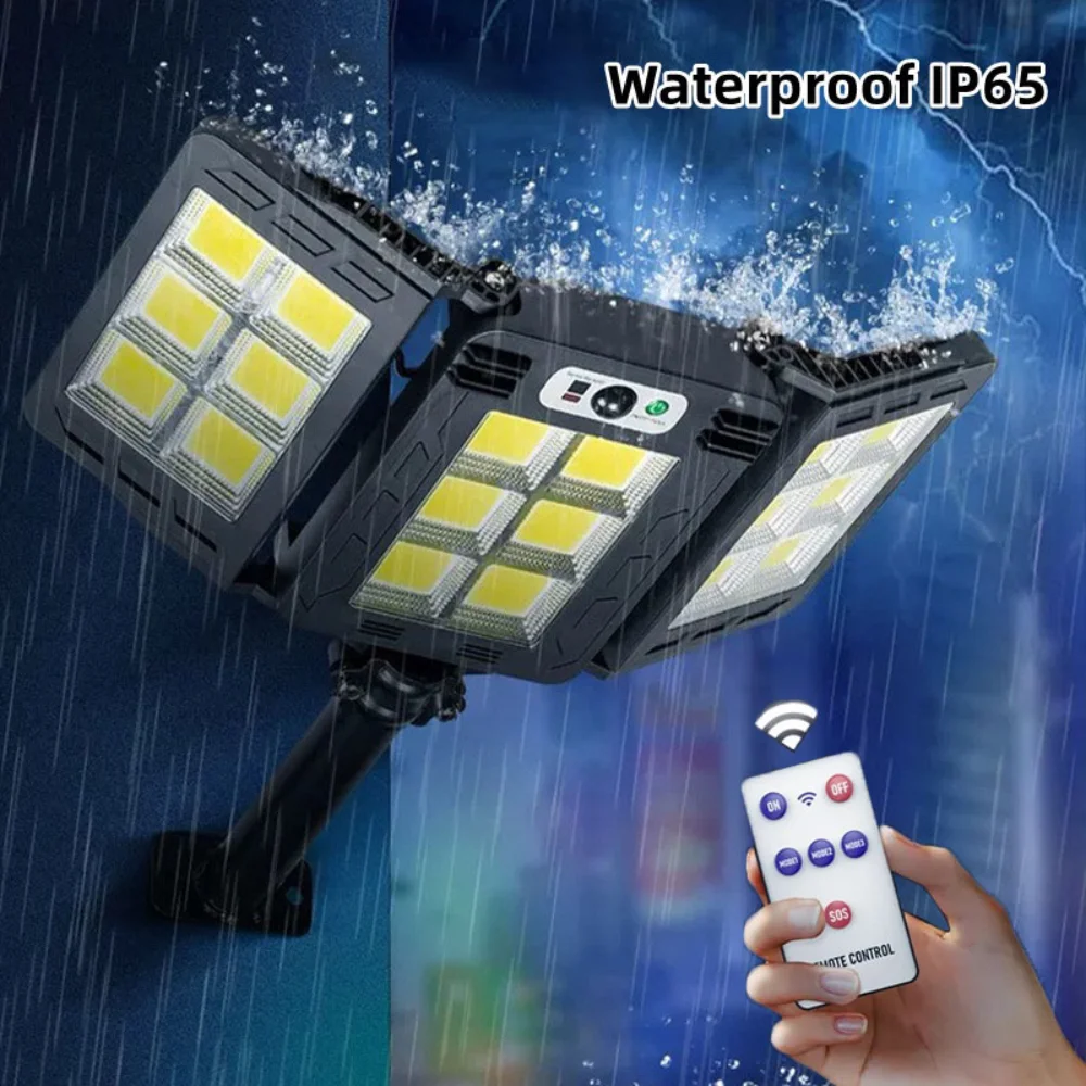 

Solar Light 5000mAh LED Street Lamp IP65 Waterpoof Outdoor Folding Adjustable Motion Sensor Remote Control Garden Night light