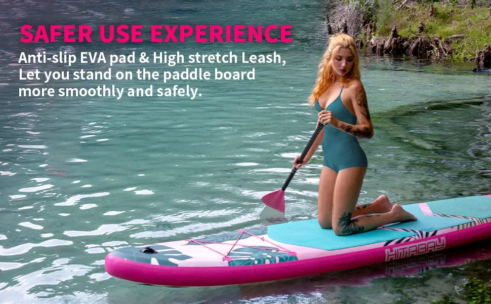Inflatable Stand Up Paddle Board 10'6"x32"x6" Extra Wide SUP 330LB Max Load Lightweight Stable for All Skill Levels - Image 8