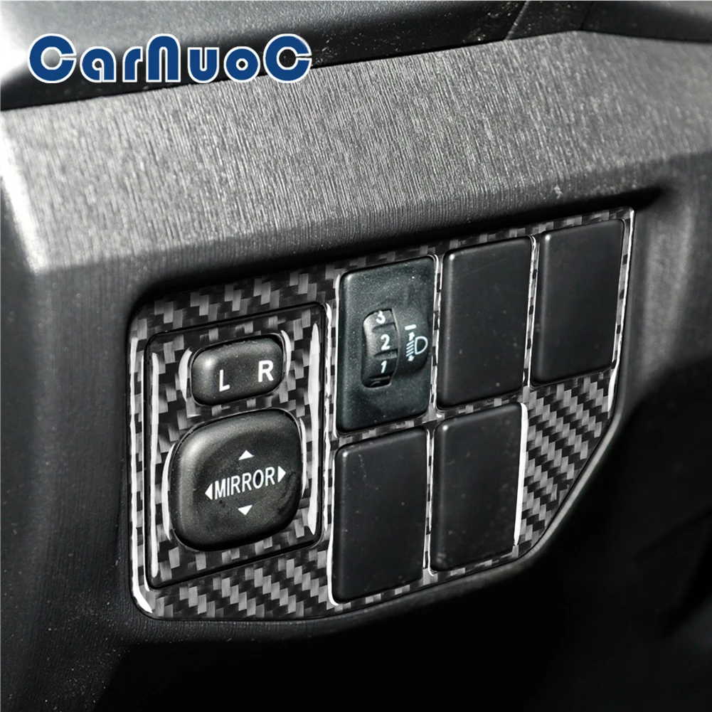 

Car Stickers For Toyota Prius 2012-2015 Rearview Mirror Control Panel Decorative Interior Moulding Accessories Carbon Fiber
