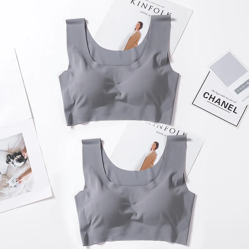 1pcs Womens Ice Silk One-piece Type Sport Bra Female Gym Workout Fitness Seamless Yoga Bra Lady Shockproof Crop Top Push Up Bras