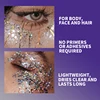 Gel Liquid Glitter Eyeshadow Lip Dazzle Body Stage Glitter Music Festival Long Lasting Glitter Gel for Hair,Face and Body Makeup 6