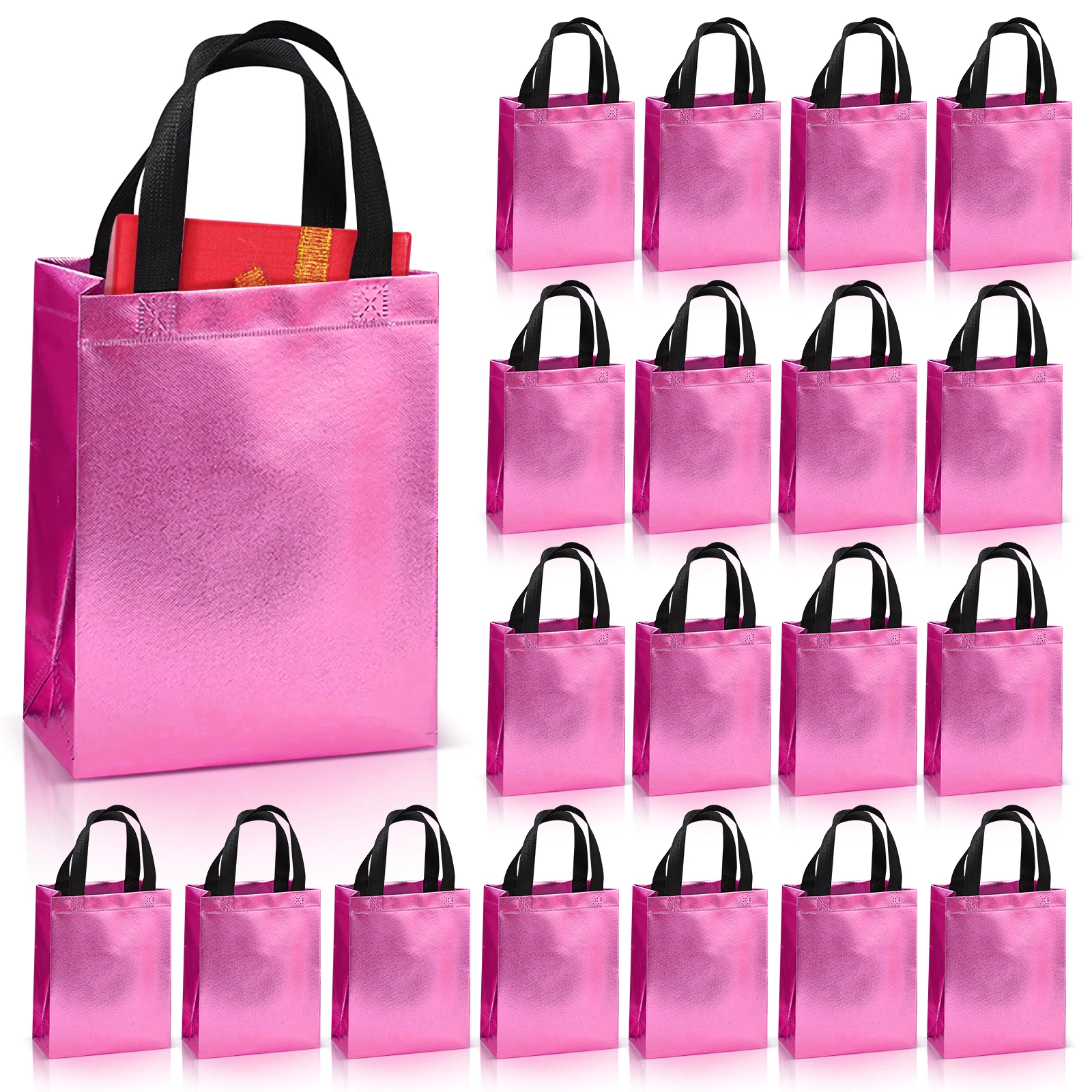 20pcs Aluminized Film Non-Woven Gift Tote Bags – Reusable Leak-Proof Shopping Bags for ... - SKU AFNB1919 - UGI Packaging