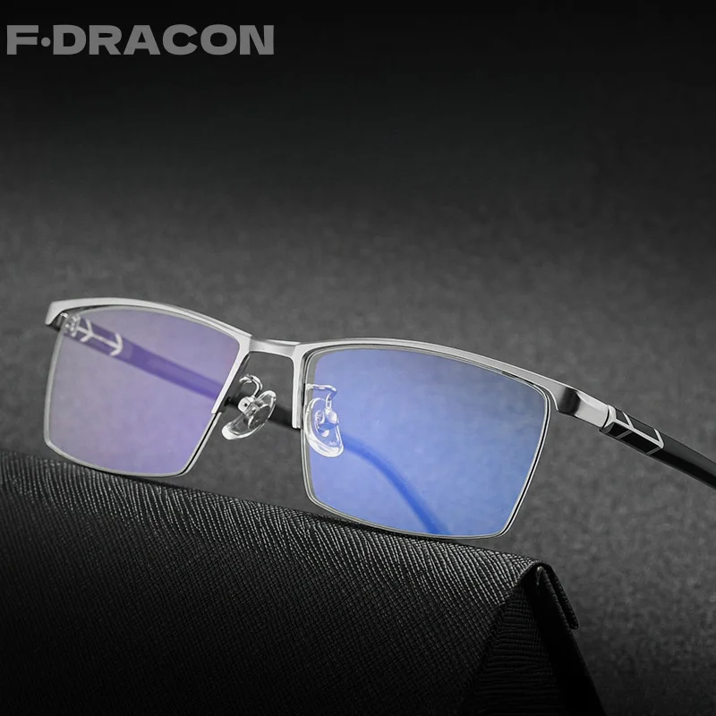 

F · оправа для очков из сплава DRACONAlloy, деловая полуоправа для мужских очков, оправа для очков, ультратонкие оптические очки по рецепту для мужчин s9658