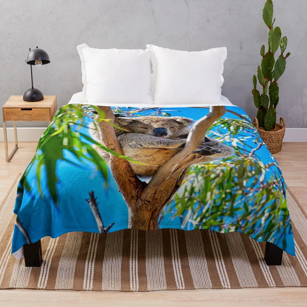 

Lovely Australian Koala Bear Throw Blanket Single Quilt Blankets