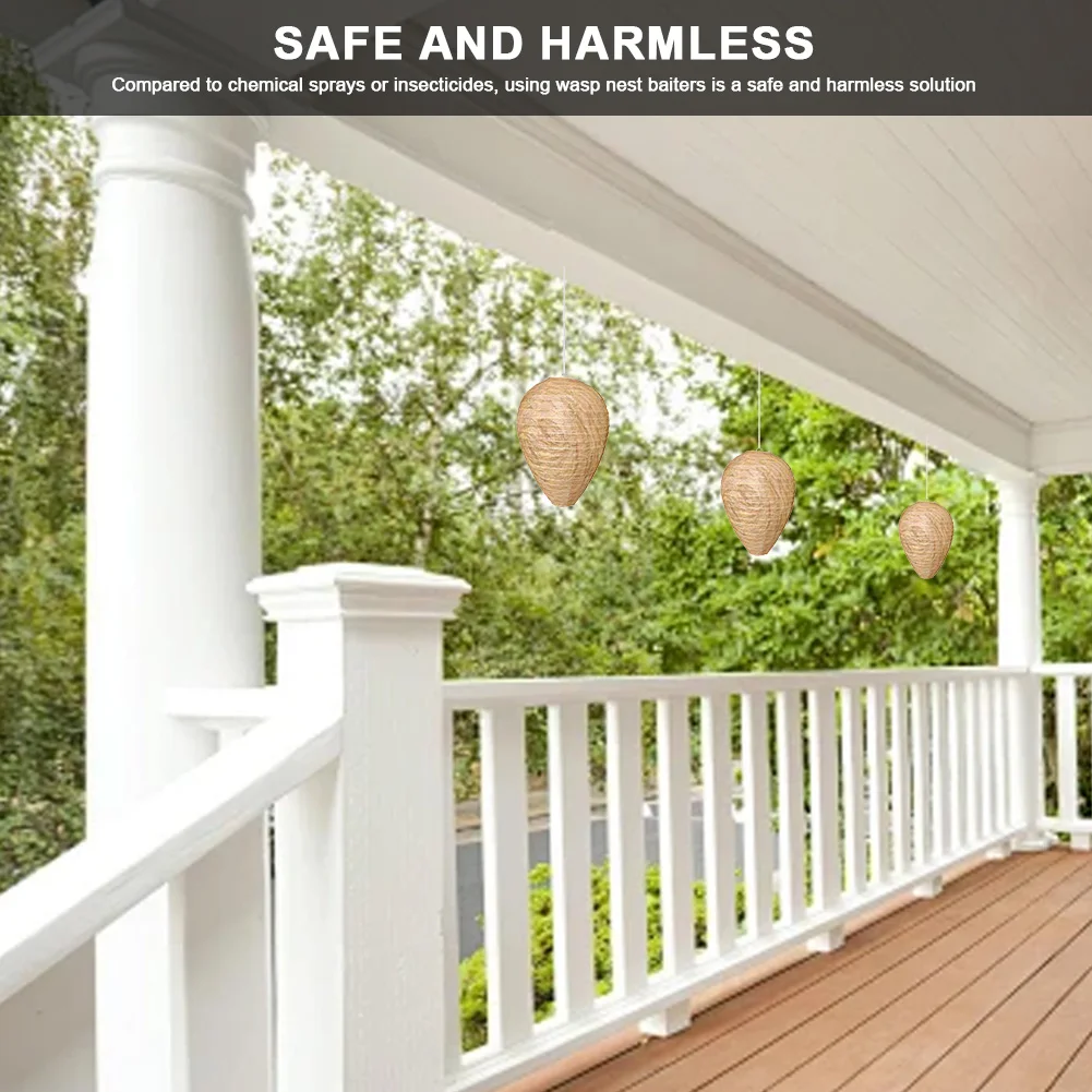 Safe Garden Repellent Trap Repellent Hornets Safe Fake Trap Waterproof Hornets Fly Catcher for Patio Outdoor