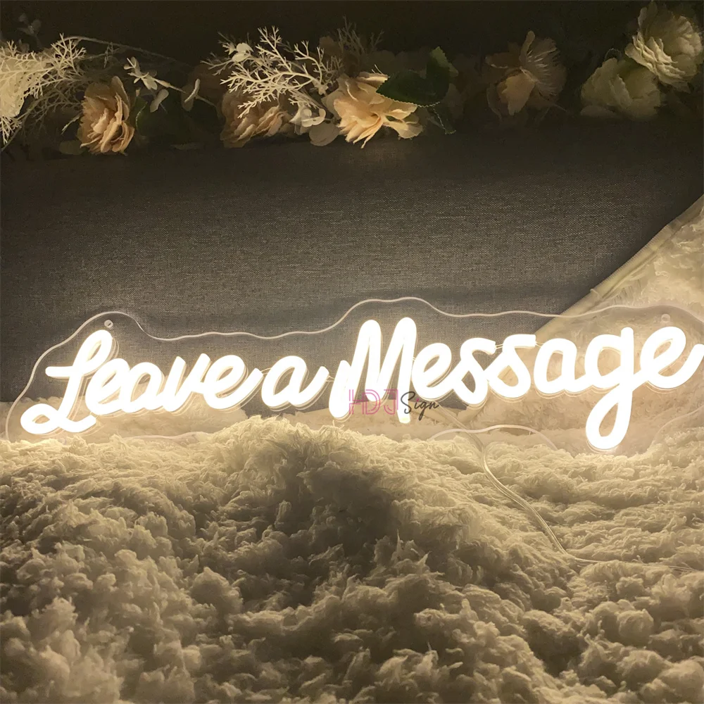 Leave A Message Led Neon Sign Girl Boy Home Bedroom Party Bar Night Lights Signs Coffee Shop Decoration Signbaord Neon Lamps