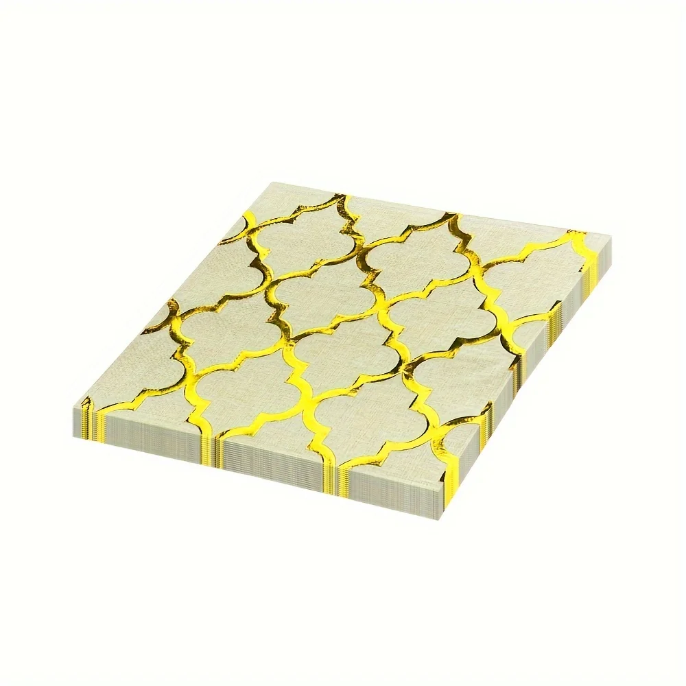 Litght Luxury Hot Stamping Process Napkins No Fragrance Paper Napkin Party Table Setting Paper Cafe Mouth Cloth 20pcs/bag paper napkins,disposable tableware