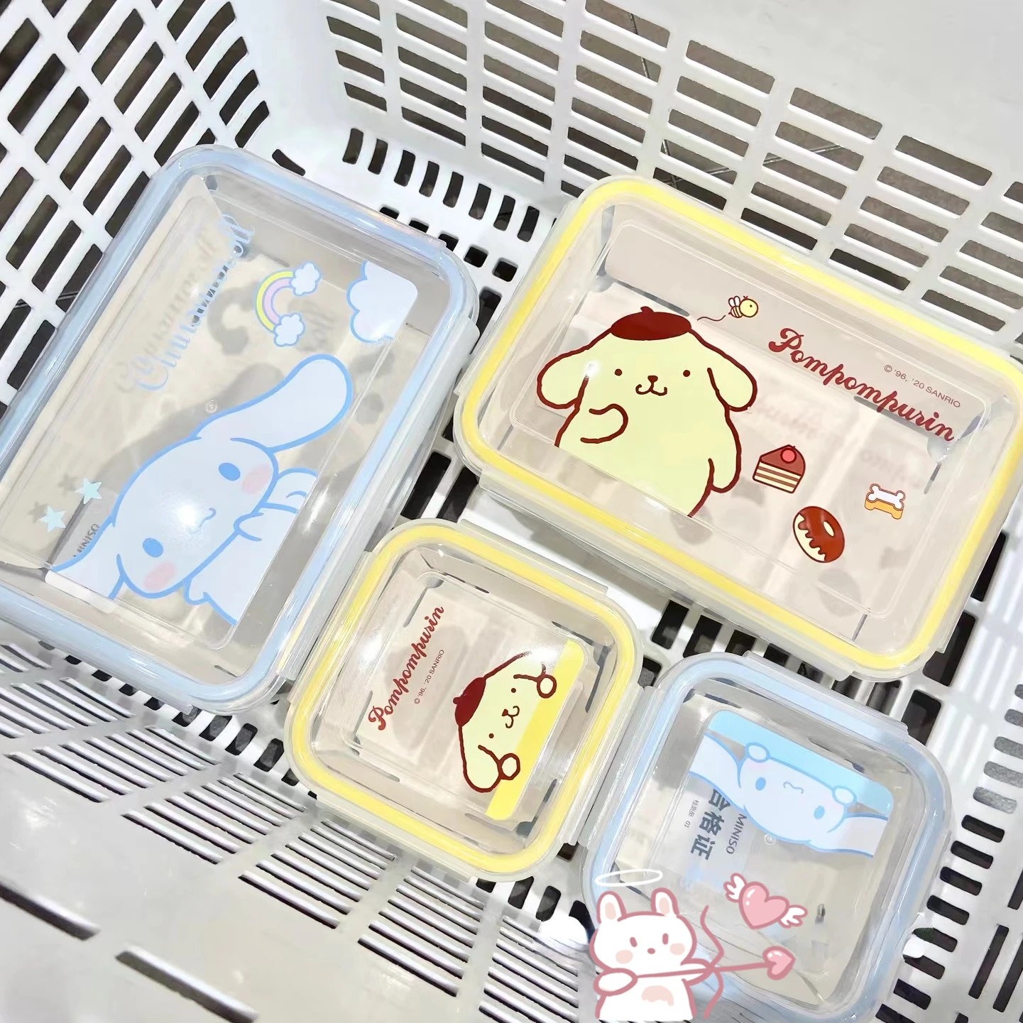 Cartoon Cute Cinnamoroll Bento Box Pom Pom Purin Anime Portable Lunch