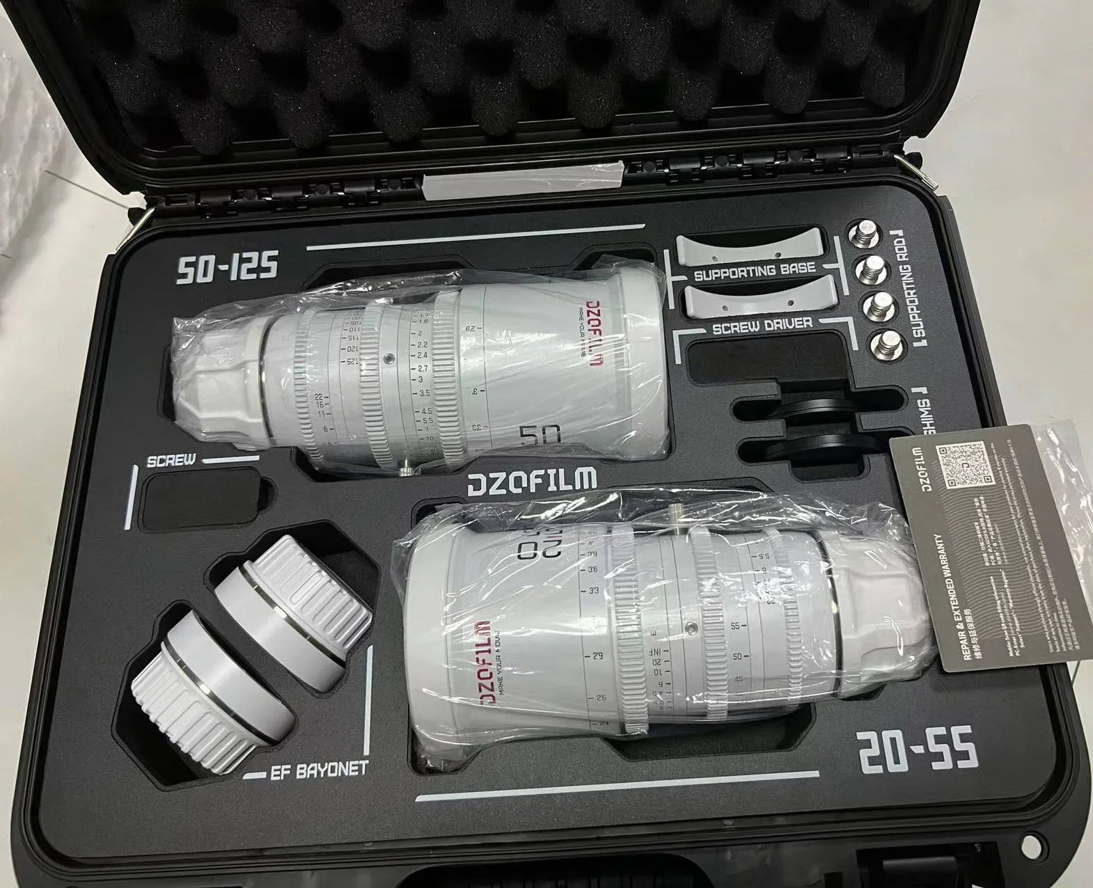 DZOFilm Pictor 20-55mm 50-125mm T2.8 조리개 범위 T2.8  T22 Super35 줌 시네 렌즈 번들(PL 마운트 및 EF 마운트)