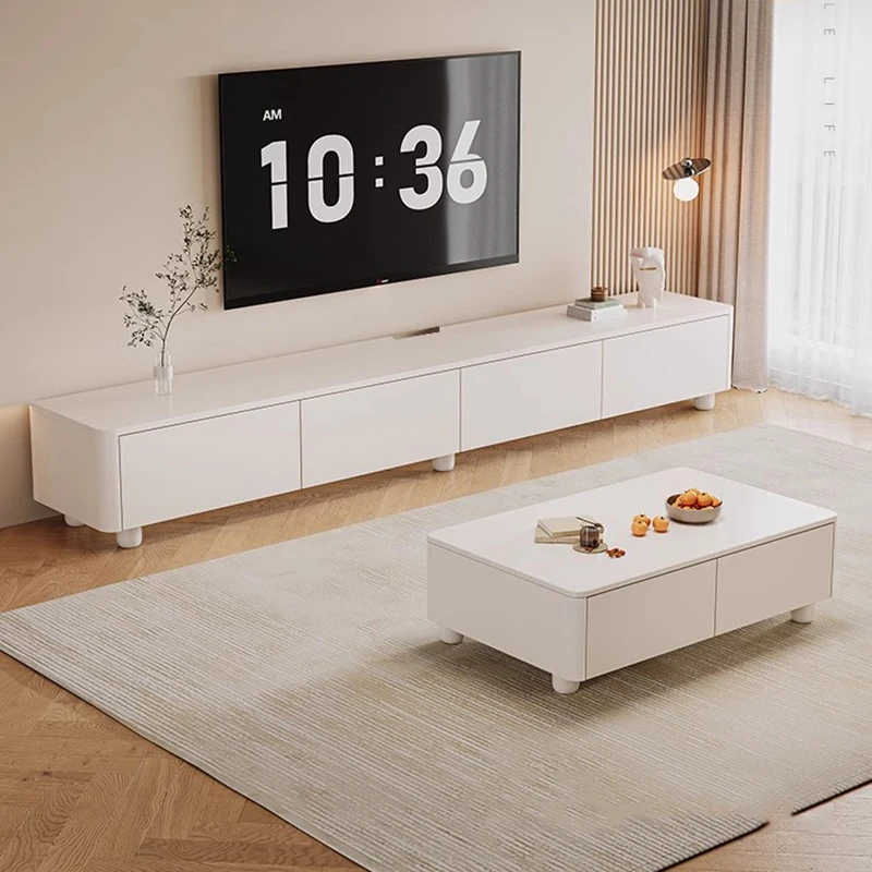 Camino 75 Pollici Pavimento Porta Tv Bianco Moderno Mobile Tv Galleggiante Camera Da Letto Lowboard Tv Muebles Para Casa Mobili Per La Casa