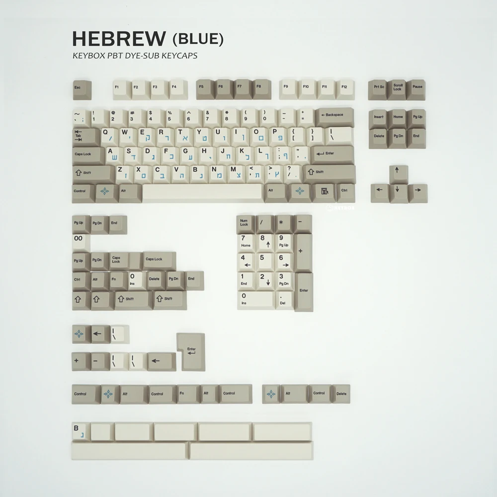 Teclado Conjunto Completo Keycaps Keebox Shenpo Hebraico Sublimação de Tintura Perfil Cereja Teclado Mecânico Xmi 150 Teclas