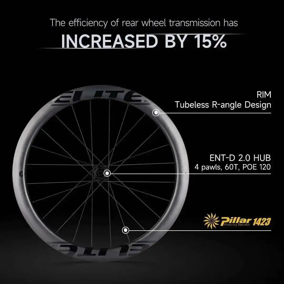 EliteWheel-ロードバイクホイール,700cカーボンリム,ディスクブレーキ