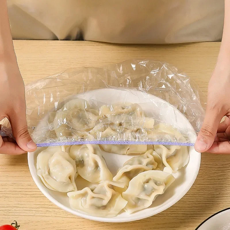 Description Picture 5 of itemReusable Disposable Food Cover Colorful Elastic Plate Fruit Cover Lids Fresh-keeping Food Wrap Bags Covers Kitchen Accessories