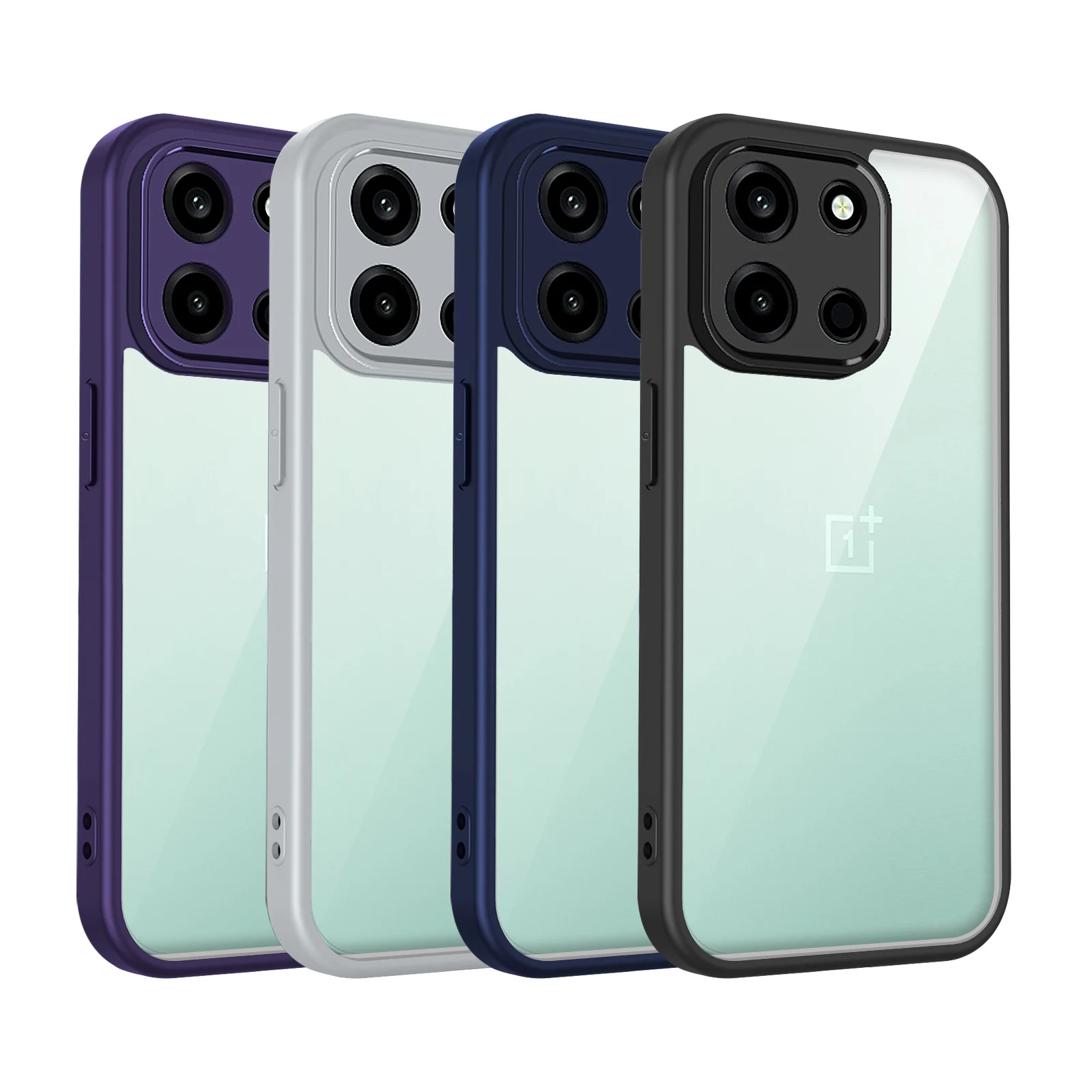 Enhanced Shockproof Silicone Bumper Clear Matte Phone Case with Air Cushion Technology
