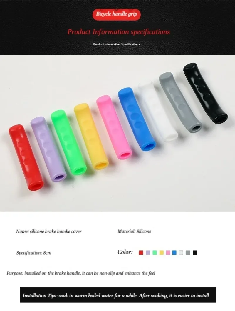 Description Picture 5 of itemSilicone MTB Handlebar Grips Bicycle Brake Handle Sleeve Cover Protect Cover Anti-slip Cycling Gear Motorcycle Bike Accessories