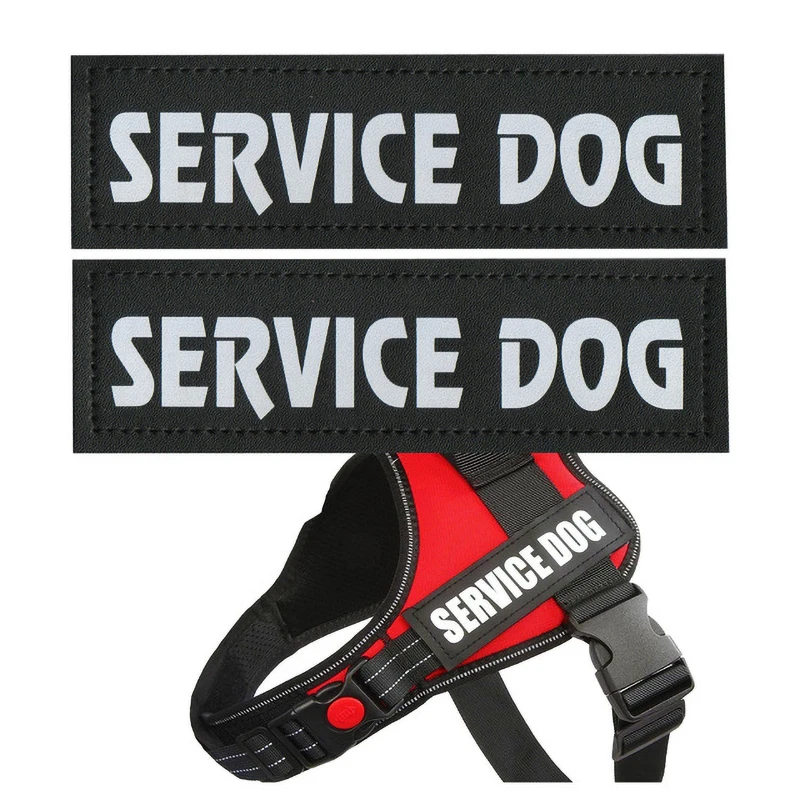 2pcs Funny Luminous Patches Service Dog In Training Military Velcro