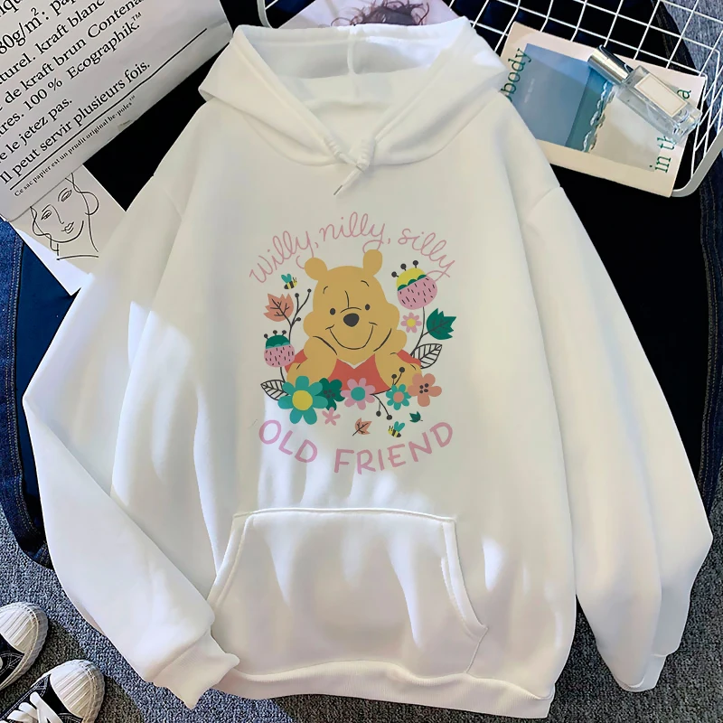 thumbnail image 1 of Sudadera con capucha de dibujos animados de Disney para mujer, ropa de calle con estampado de oso Kawaii, Winnie The Pooh, Harajuku, Y2K, años 90, 1 of 5
