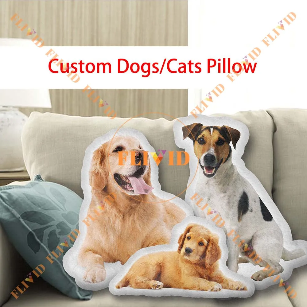 Funny Custom Dog Cat Pillow , Custom Animal Pillow for Friend or Pet, Turn Pet Into Pillow, Custom 3d Shape Pillows 2