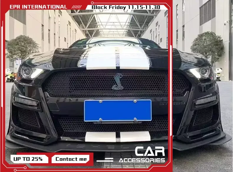 

For Ford Mustang 2018 up GT500 style PP Polypropylene Front Bumper Body Kit