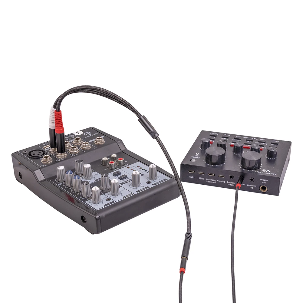 3.5mm To 6.35mm Adapter Jack Audio Cable 0.3m Female Jack To Male Plug Audio Cables Interface Conversion for Speaker Amplifier