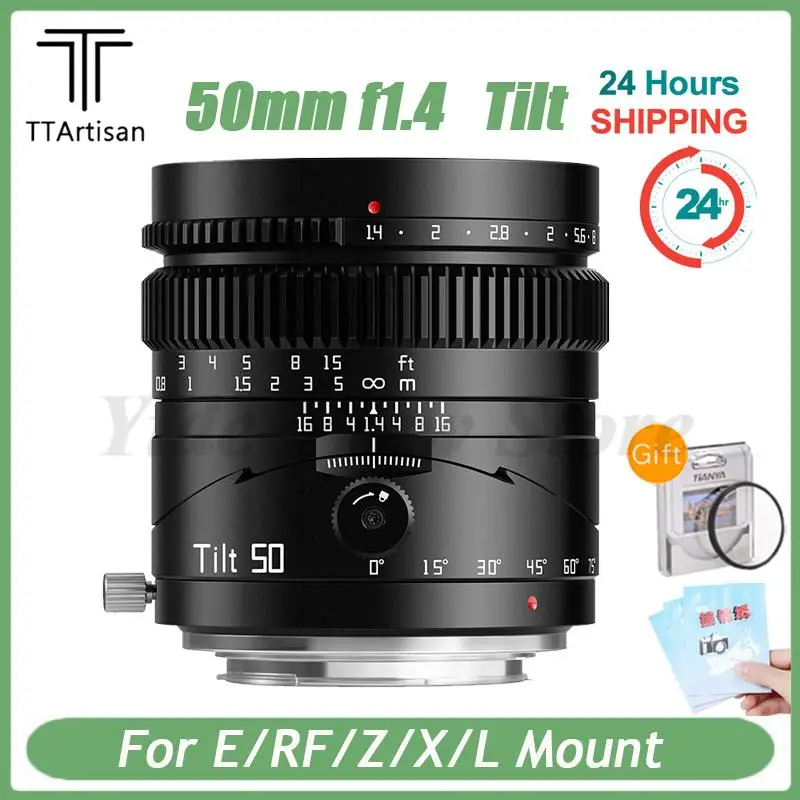 Ttartisan 50Mm F1.4 Obiettivo Inclinabile Full Frame Mf Obiettivo Del Cambio Di Inclinazione Per Sony Fe Leica Sigma Panasonic L Mount Fotocamere A7 I
