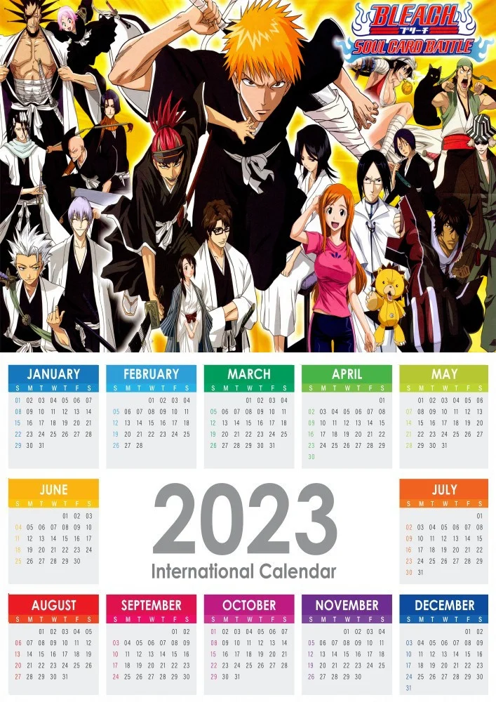 Cartaz Do Calendário Do Filme De Desenho Animado Japonês 2023 - Adesivos De  Parede - AliExpress