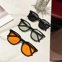 Fashion Square Sunglasses Women Clear Ocean Lens Shades UV400 Men Retro Rivets Decoration Orange Pink Sun Glasses Gafas De Sol 1