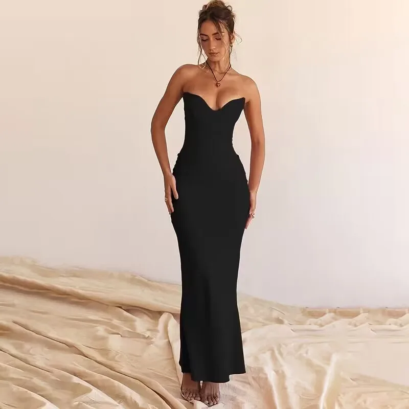 CorsetsTubeSleevelessLongWomenBandageDressPromNewInBackless