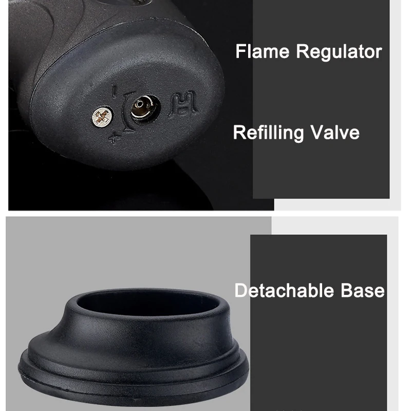 Refillable Kitchen Torch Lighter Table Butane Gas Lighters with Safety Lock and Adjustable Flame for Desserts Creme Brulee BBQ