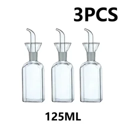 Premium High Borosilicate Glass Leak - Proof Oil & Vinegar Dispenser Bottle (125ml 3pcs)