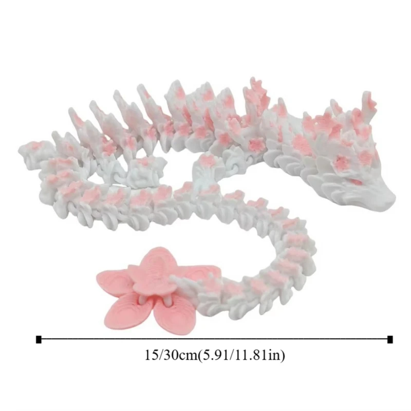 Simulated Eye 3D Printed Dragon Sakura Dragon Rotatable 3D Printed Diceratops Dragon Flexible Laser 3D Articulated Dragon Toys