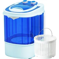 INTERGREAT Portable Washing Machine, 11 Lbs Mini Small Washer Machine, Single Tub Laundry Washer for Apartments, Dorms,Traveling 1