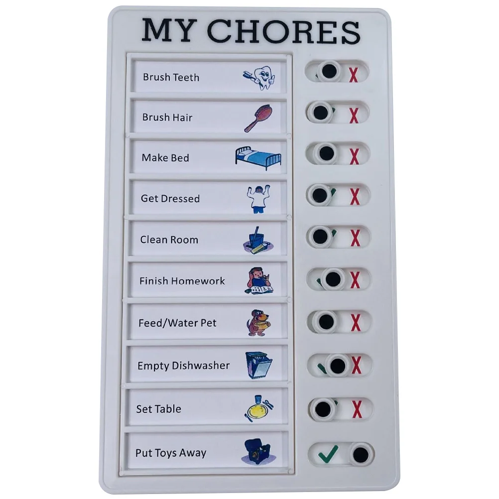 

Self-discipline Checker Portable Chores Chart Classroom Schedule Card Book Students Memo Board Abs Child Kids