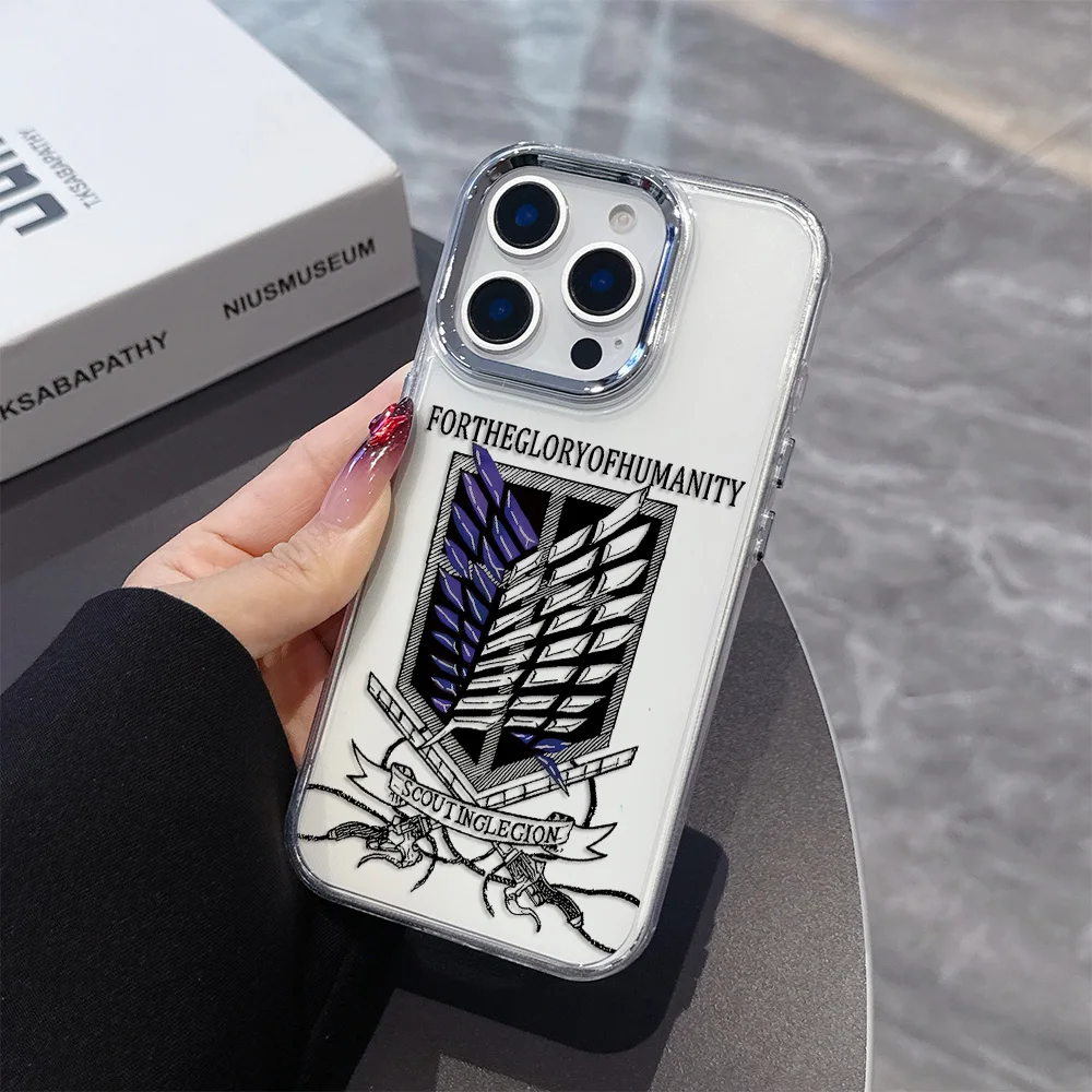 Transparent Anime Attack on Titan Phone Case Cover