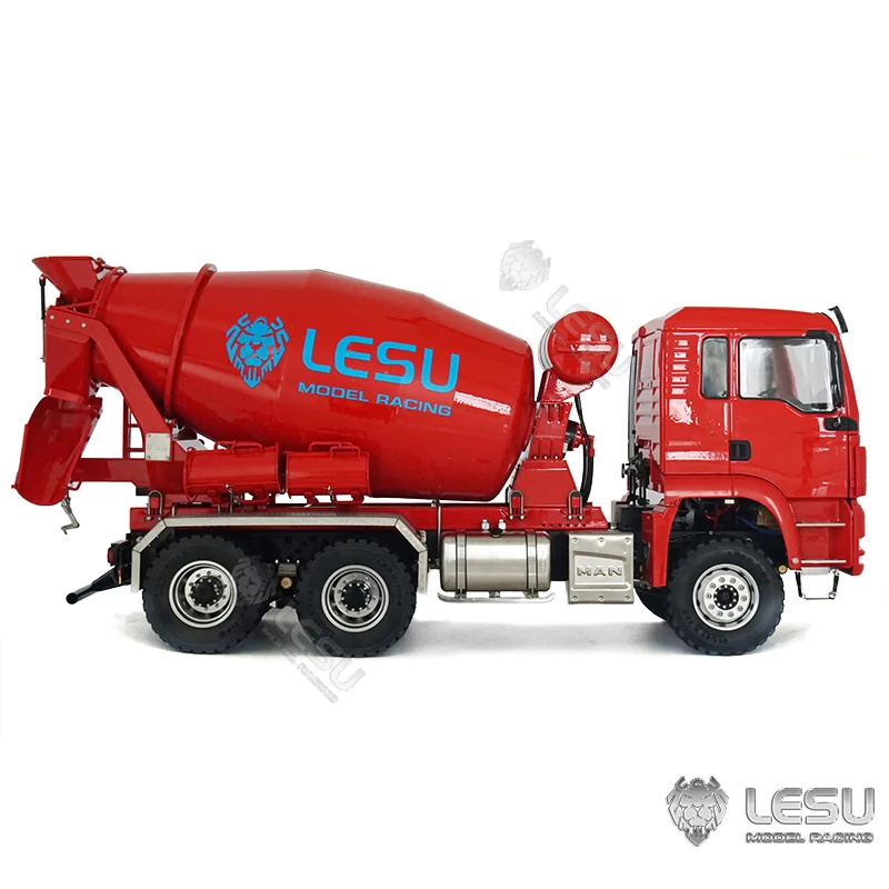 LESU 6X6 Metal RC Mixer Truck 1/14 for Man Radio Agitating Lorry Concrete Car Truck-Mounted Mixer Sound Light Vehicles Th20595 3