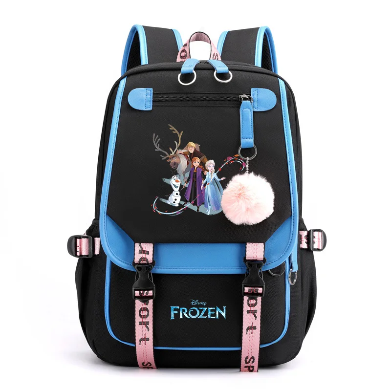 

Disney Frozen Elsa Anna School Bag for Boys Girls Teenager USB Charging Laptop Backpacks Women Men Rucksack Travel Bag Mochila