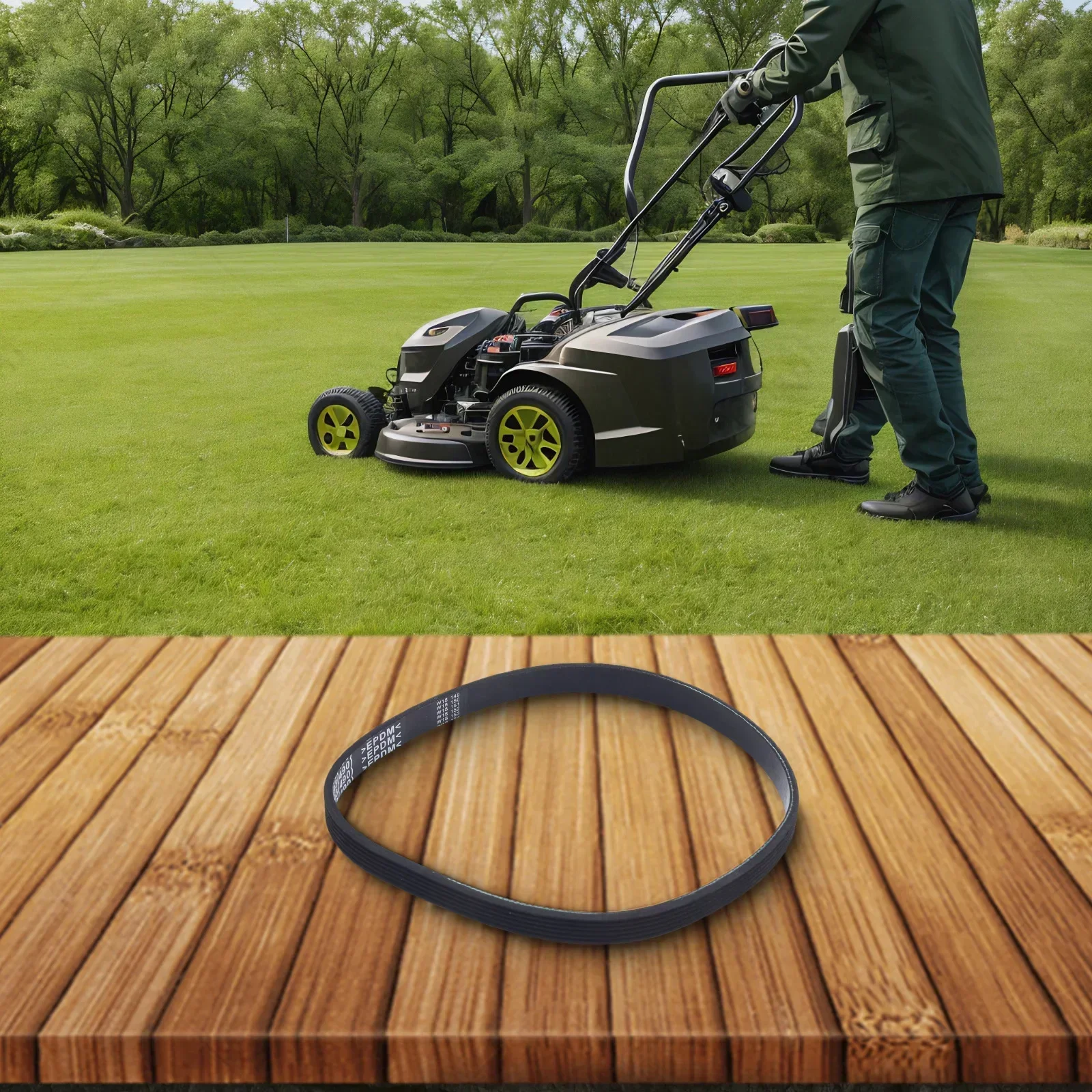 Lawn Mower Drive Belt Drive Belt 6PJ490 Quick Replacement For Qualcast Sovereign Mowers Outdoor Mowing