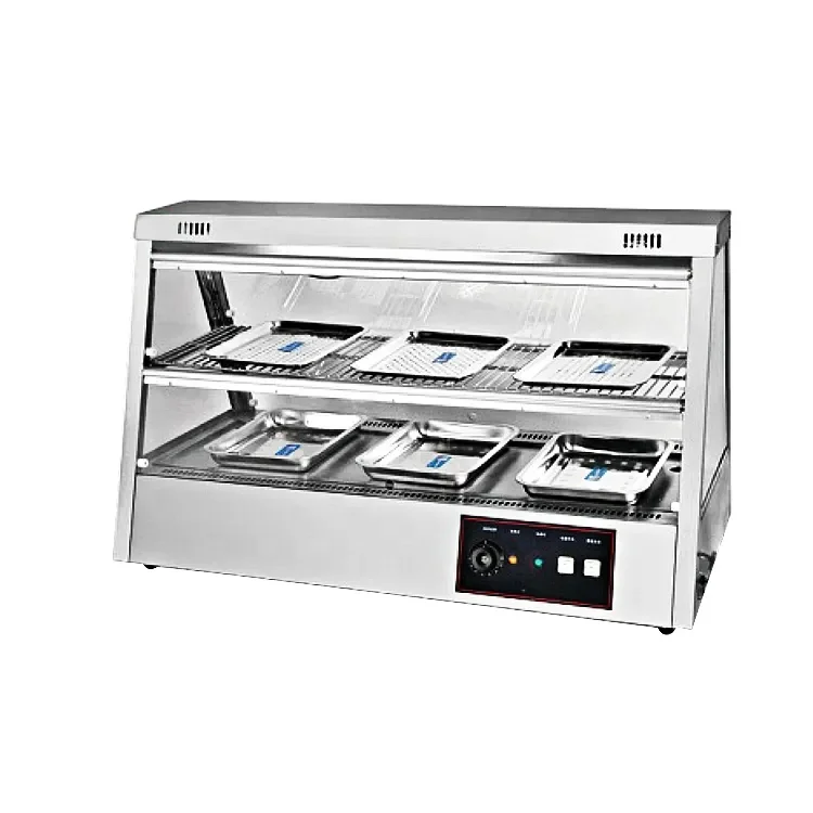 Restaurant Equipment For Sale Large Stainless Steel Food Warmer Vertical Food Display Warmer Display Hot Showcase