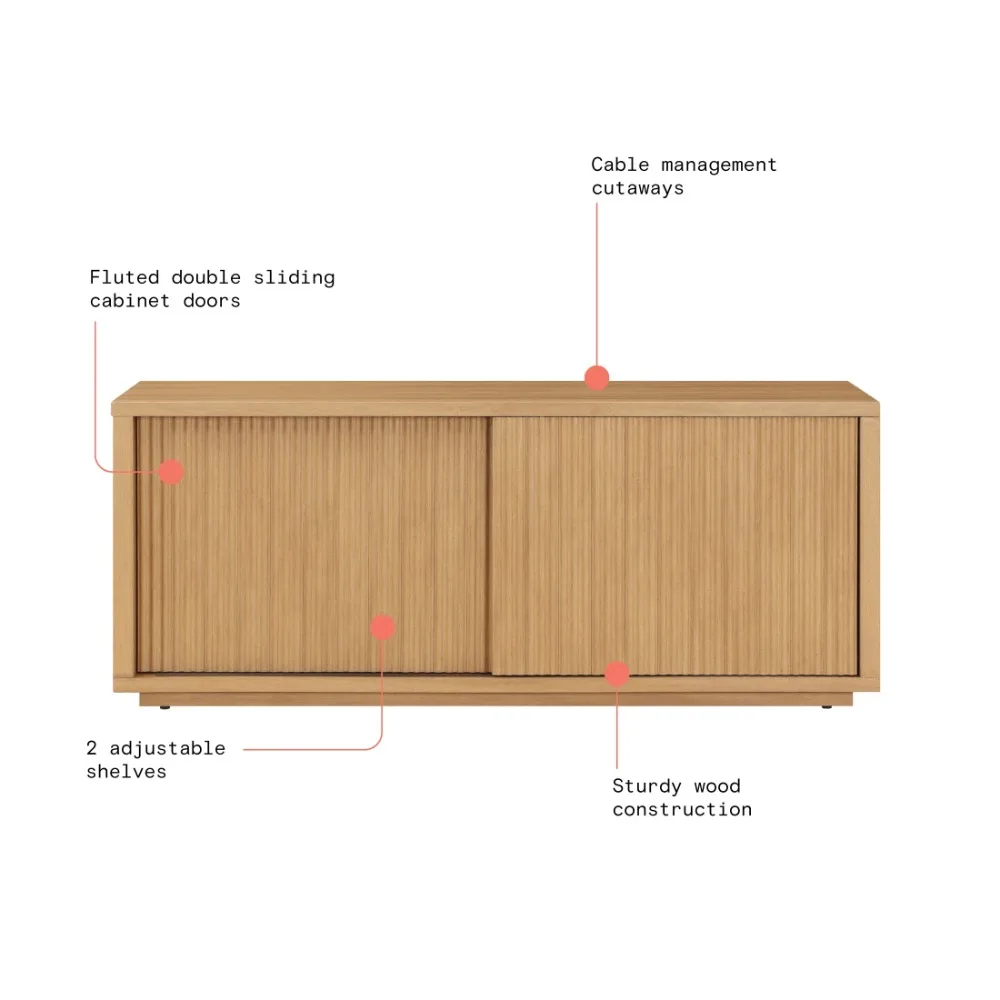 Fluted TV Stand for TV’s up to 70” by Drew Barrymore tv tables for living room 2