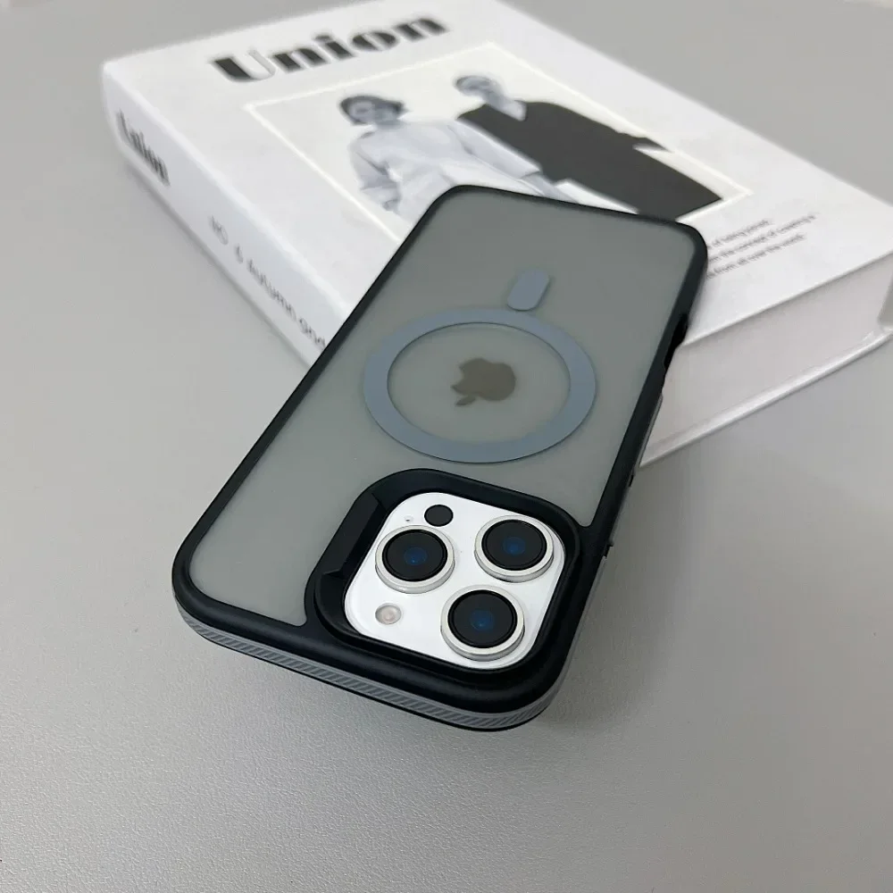 Luxury Magnetic Matte Translucent Armor Shockproof Case with Magsafe Wireless Charging Compatibility