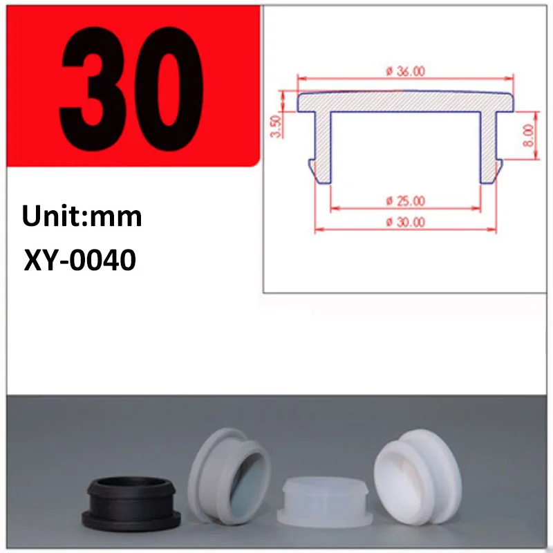 Grey High Temperature Resistant Silicone Rubber Caps - Snap-On Blanking Seal Stoppers