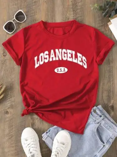 

Женская летняя футболка с коротким рукавом, хлопковые топы, мешковатый пуловер размера T