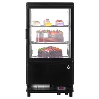 Commercial Cake Display Refrigerator 2.1 Cu.FT Single-Door Merchandiser with Interior LED Lighting Double-Layered Glass Countert 1