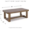 Cabalynn Traditional Farmhouse Coffee Table, Brown 3