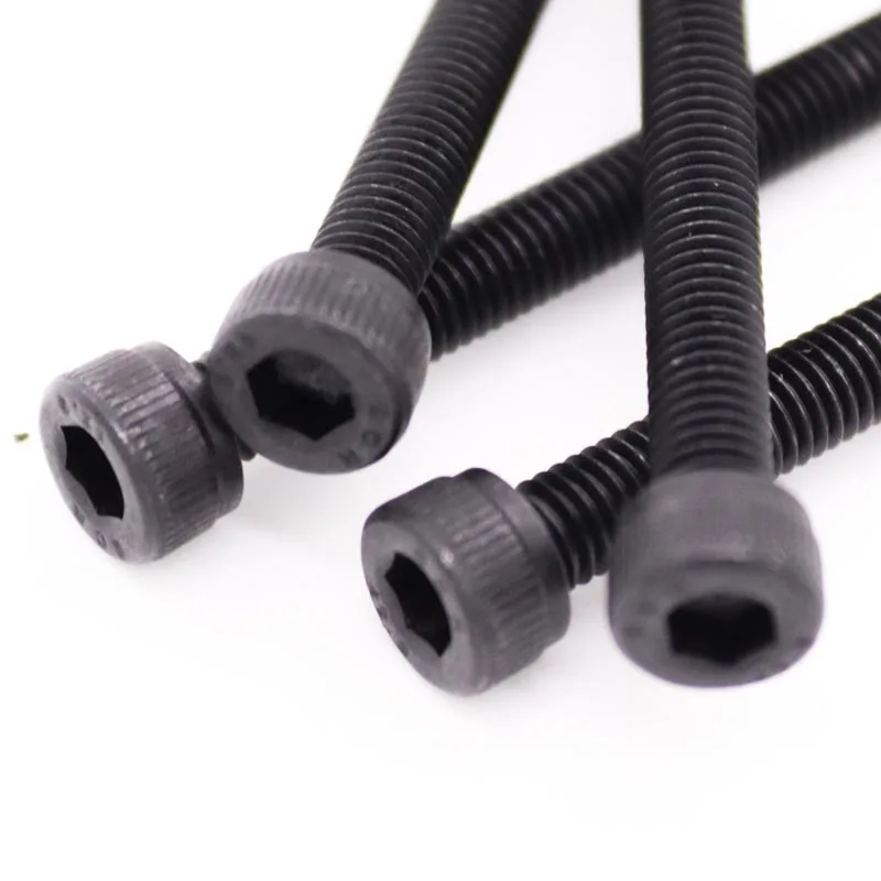Stainless Steel Screw 10pcs M3 M4 M5 M6 M8 304 A2 Stainless Steel Black grade 12.9 steel DIN912 Hexagon Hex Socket Head Cap Allen Bolt Screw L=4-150mm
