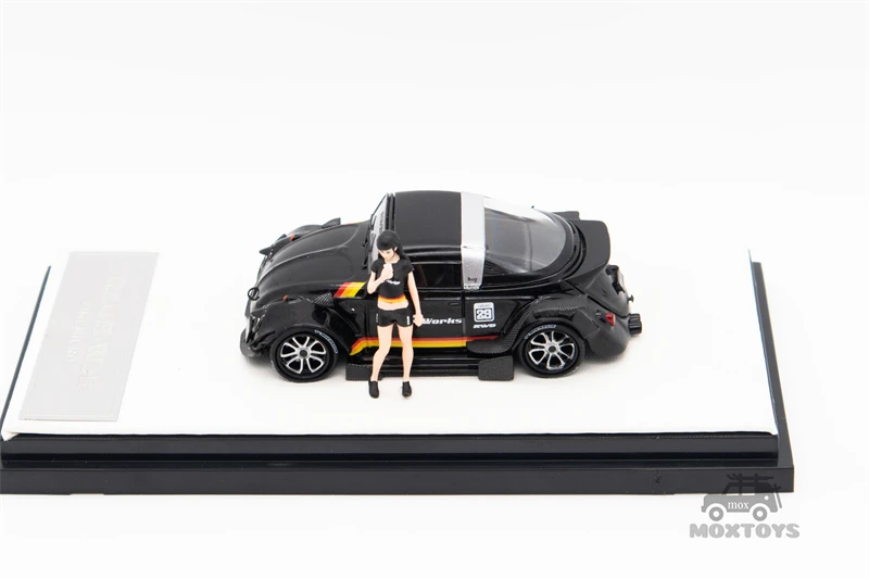 マイクロダイキャストモデルカー、イエローとブラック、rwb