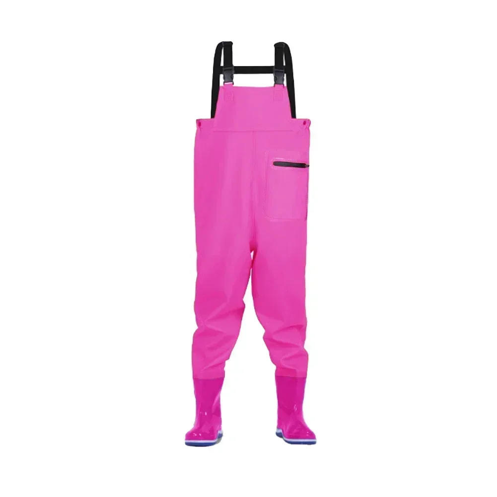 Kids Waders With Boots 4-Color Available Full Body Rain Trousers For Youth Teenagers Fishing Waterproof Pants fly fishing waders